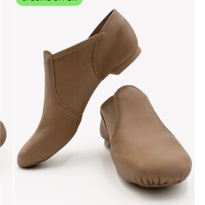 Capezio Jazz Tan Leather Slip-On Shoes
